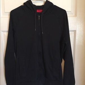 HUGO Black zip up hoodie size medium